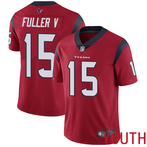 Houston Texans Limited Red Youth Will Fuller V Alternate Jersey NFL Football #15 Vapor Untouchable->youth nfl jersey->Youth Jersey